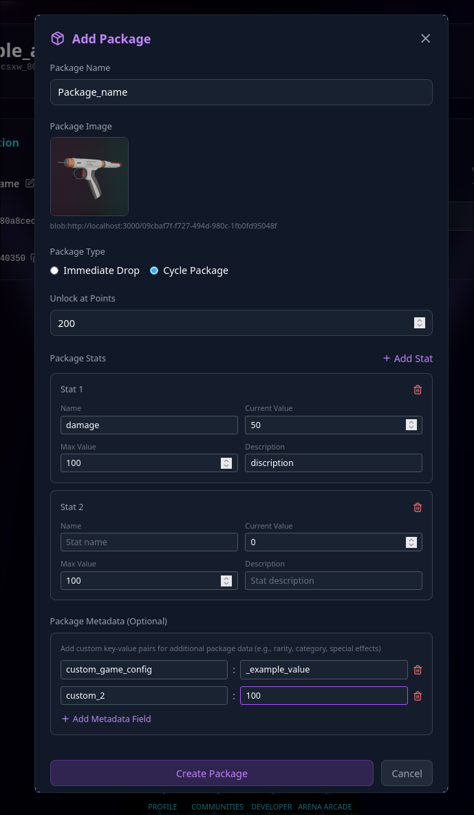 Package Features Configuration