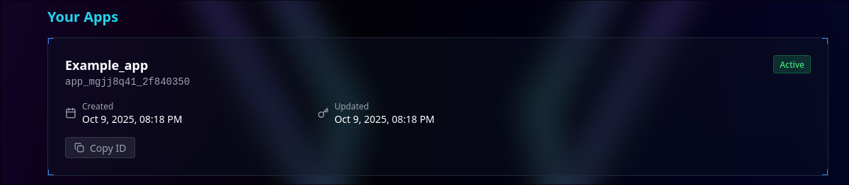 Vorld Auth App Created